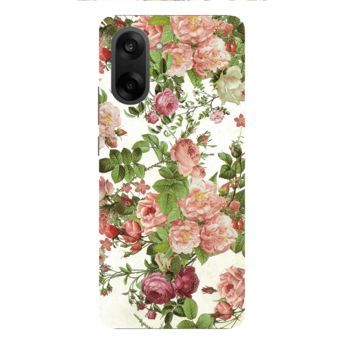 Oneplus Nord CE 5 Pink roses 2 Transparent Silicone TPU Θήκη
